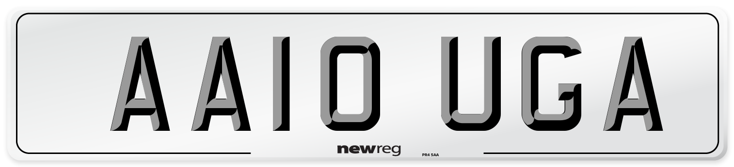 AA10 UGA Number Plate from New Reg